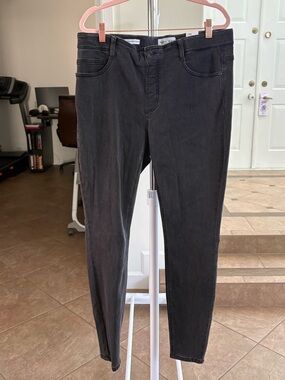 Tribal Audrey Mid-Rise Skinny Jeans 14W – Faded Black Stretch Denim